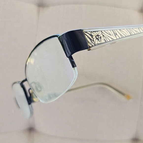 Anne Klein Women Eyeglasses Frame Half Rim Glasses Black AK5003 50[]17 135 - Picture 1 of 12